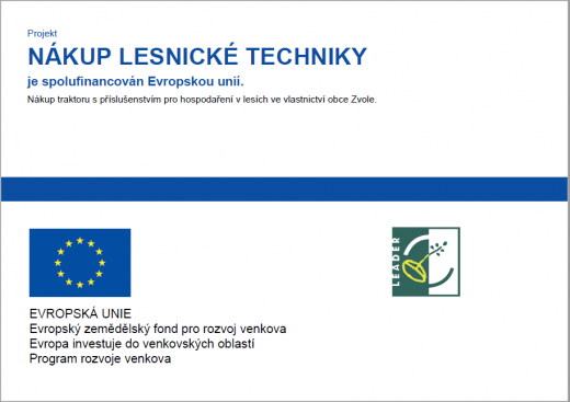 Nákup lesnické techniky
